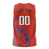 Custom Team Design Red & Blue Colors Design Sports Basketball Jersey BS00LAC070920