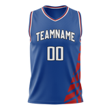 Custom Team Design Blue & Red Colors Design Sports Basketball Jersey BS00LAC082009