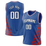 Custom Team Design Blue & Red Colors Design Sports Basketball Jersey BS00LAC082009