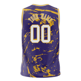 Custom Team Design Purple & Yellow Colors Design Sports Basketball Jersey BS00LAL032312