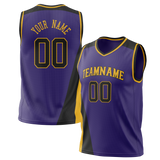 Custom Team Design Purple & Yellow Colors Design Sports Basketball Jersey