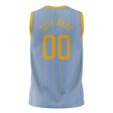 Custom Team Design Light Blue & Yellow Colors Design Sports Basketball Jersey BS00LAL052112