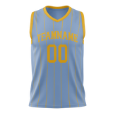 Custom Team Design Light Blue & Yellow Colors Design Sports Basketball Jersey BS00LAL052112