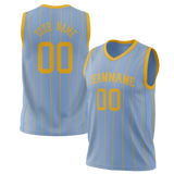 Custom Team Design Light Blue & Yellow Colors Design Sports Basketball Jersey BS00LAL052112