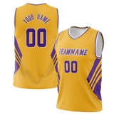 Custom Team Design Yellow & Purple Colors Design Sports Basketball Jersey