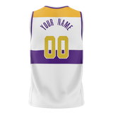 Custom Team Design White & Yellow Colors Design Sports Basketball Jersey BS00LAL080212