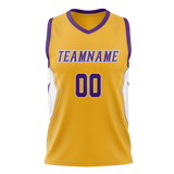 Custom Team Design Yellow & White Colors Design Sports Basketball Jersey BS00LAL091202