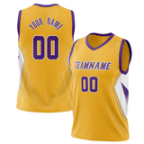 Custom Team Design Yellow & White Colors Design Sports Basketball Jersey