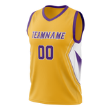 Custom Team Design Yellow & White Colors Design Sports Basketball Jersey BS00LAL091202