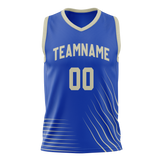 Custom Team Design Blue & Silver Colors Design Sports Basketball Jersey BS00MB032004