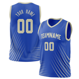 Custom Team Design Blue & Silver Colors Design Sports Basketball Jersey