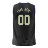 Custom Team Design Black & Cream Colors Design Sports Basketball Jersey BS00MB040105