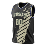 Custom Team Design Black & Cream Colors Design Sports Basketball Jersey BS00MB040105