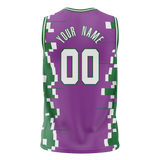 Custom Team Design Light Purple & Kelly Green Colors Design Sports Basketball Jersey BS00MB052415