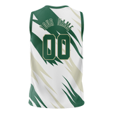 Custom Team Design Kelly Green & Cream Colors Design Sports Basketball Jersey BS00MB061505