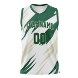 Custom Team Design Kelly Green & Cream Colors Design Sports Basketball Jersey BS00MB061505