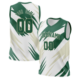 Custom Team Design Kelly Green & Cream Colors Design Sports Basketball Jersey