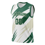 Custom Team Design Kelly Green & Cream Colors Design Sports Basketball Jersey BS00MB061505