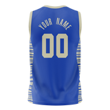 Custom Team Design Blue & Silver Colors Design Sports Basketball Jersey BS00MB072004