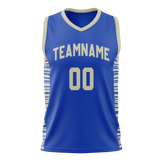 Custom Team Design Blue & Silver Colors Design Sports Basketball Jersey BS00MB072004