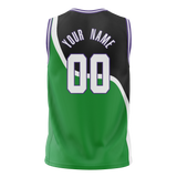 Custom Team Design Green & White Colors Design Sports Basketball Jersey BS00MB091402