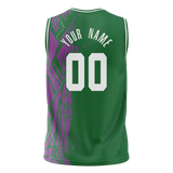 Custom Team Design Kelly Green & Light Purple Colors Design Sports Basketball Jersey BS00MB101524