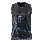 Custom Team Design Black & Gray Colors Design Sports Basketball Jersey BS00MH010103