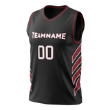 Custom Team Design Black & Maroon Colors Design Sports Basketball Jersey BS00MH020108