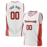 Custom Team Design White & Red Colors Design Sports Basketball Jersey