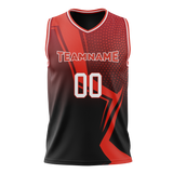 Custom Team Design Red & Black Colors Design Sports Basketball Jersey BS00MH060901