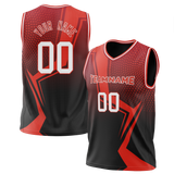 Custom Team Design Red & Black Colors Design Sports Basketball Jersey