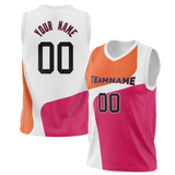 Custom Team Design Orange & Pink Colors Design Sports Basketball Jersey