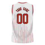 Custom Team Design White & Red Colors Design Sports Basketball Jersey BS00MH090209