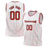 Custom Team Design White & Red Colors Design Sports Basketball Jersey BS00MH090209