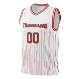 Custom Team Design White & Red Colors Design Sports Basketball Jersey BS00MH090209