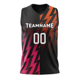 Custom Team Design Black & Pink Colors Design Sports Basketball Jersey BS00MH100125