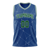 Custom Team Design Blue & White Colors Design Sports Basketball Jersey BS00MT012002