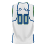 Custom Team Design White & Blue Colors Design Sports Basketball Jersey BS00MT030220