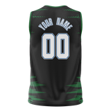 Custom Team Design Black & Kelly Green Colors Design Sports Basketball Jersey BS00MT040115