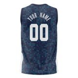 Custom Team Design Navy Blue & Royal Blue Colors Design Sports Basketball Jersey BS00MT061819