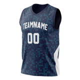 Custom Team Design Navy Blue & Royal Blue Colors Design Sports Basketball Jersey BS00MT061819