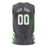 Custom Team Design Gray & Green Colors Design Sports Basketball Jersey BS00MT070314