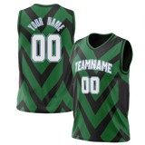 Custom Team Design Kelly Green & Black Colors Design Sports Basketball Jersey