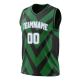 Custom Team Design Kelly Green & Black Colors Design Sports Basketball Jersey BS00MT081501