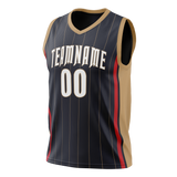 Custom Team Design Navy Blue & Cream Colors Design Sports Basketball Jersey BS00NOP031805