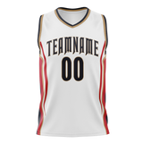 Custom Team Design White & Red Colors Design Sports Basketball Jersey BS00NOP080209