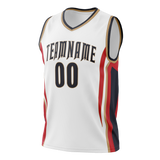 Custom Team Design White & Red Colors Design Sports Basketball Jersey BS00NOP080209