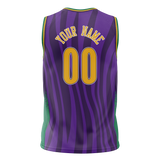 Custom Team Design Purple & Kelly Green Colors Design Sports Basketball Jersey BS00NOP102315