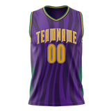 Custom Team Design Purple & Kelly Green Colors Design Sports Basketball Jersey BS00NOP102315