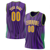 Custom Team Design Purple & Kelly Green Colors Design Sports Basketball Jersey BS00NOP102315